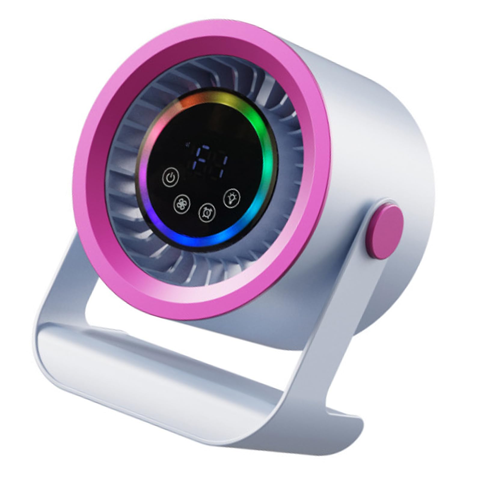 Ventilateur de bureau USB portable et rechargeable avec tête réglable à 3 vitesses