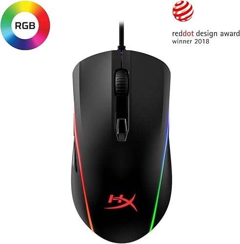 Miniatura 5 de HyperX QuadCast - Micrófono de condensador USB para juegos y sobretensión HyperX Pulsefire - Ratón óptico para juegos con cable RGB