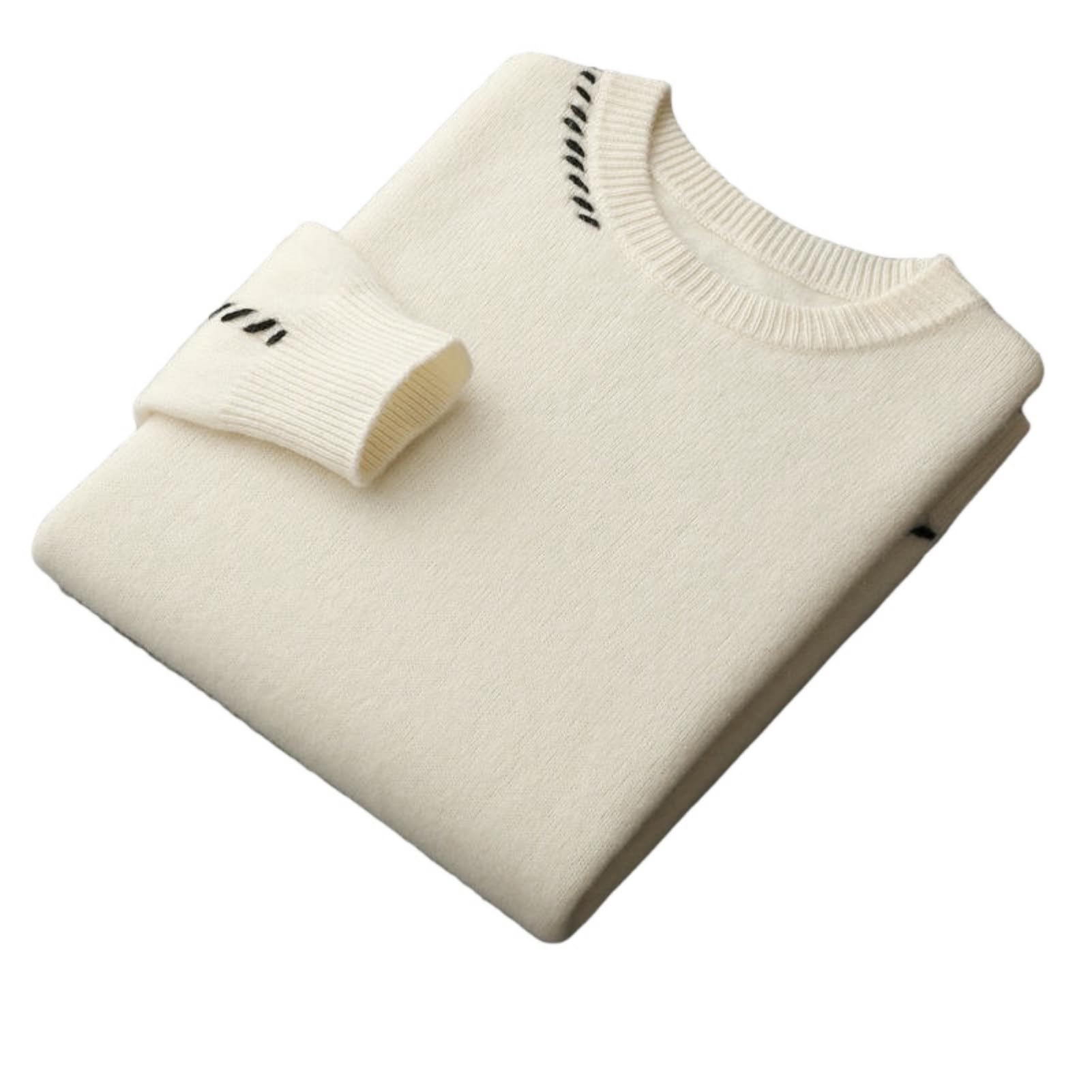 Pull en cachemire col rond homme chic pour l'hiver - 8