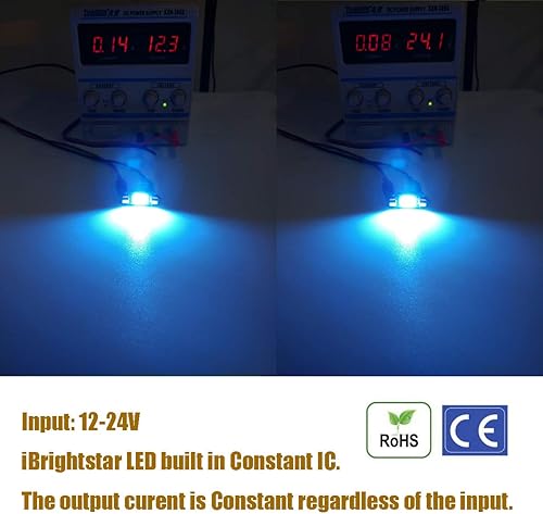 Miniatura 4 de iBrightstar DE3175 DE3021 Festoon de 9-30 V- Focos LED de 1.25 pulgadas (31 mm) extremadamente brillantes y sin errores para luces de interior, de