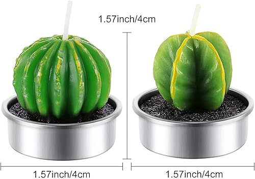 Miniatura 4 de 12 velas de cactus hechas a mano, delicadas velas de cactus suculentas para fiestas, bodas, spa, decoración del hogar, regalos