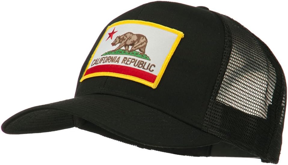 e4Hats.com California State Flag Patched Twill Mesh Cap