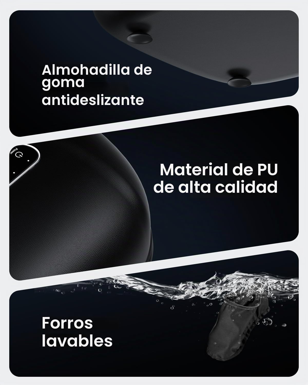 RENPHO Masajeador de pies portátil con calor, masajeador de pies Shiatsu | Masaje Shiatsu con amasado, rodamiento y compresión de aire para el hogar, la oficina o después, regalo mujer hombre, negro