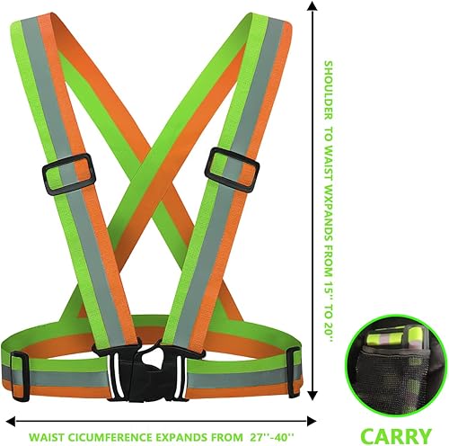 Miniatura 7 de wudianbanCC High Visibility Reflective Safety VestStretchable For Jogging Walking UnisexIncludes arm reflective tape