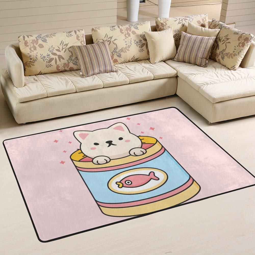 Tapis de salon chat mignon pour apporter de la joie à la maison