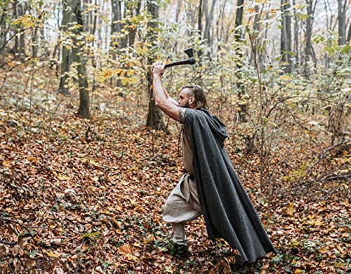 Norse Tradesman Viking Throwing Axe - Handforged Hatchet for Rugged Survival or Informal Throwing Brown