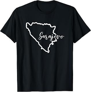 Patriotic Bosnia Flag Bosnia And Herzegovina City Sarajevo T-Shirt