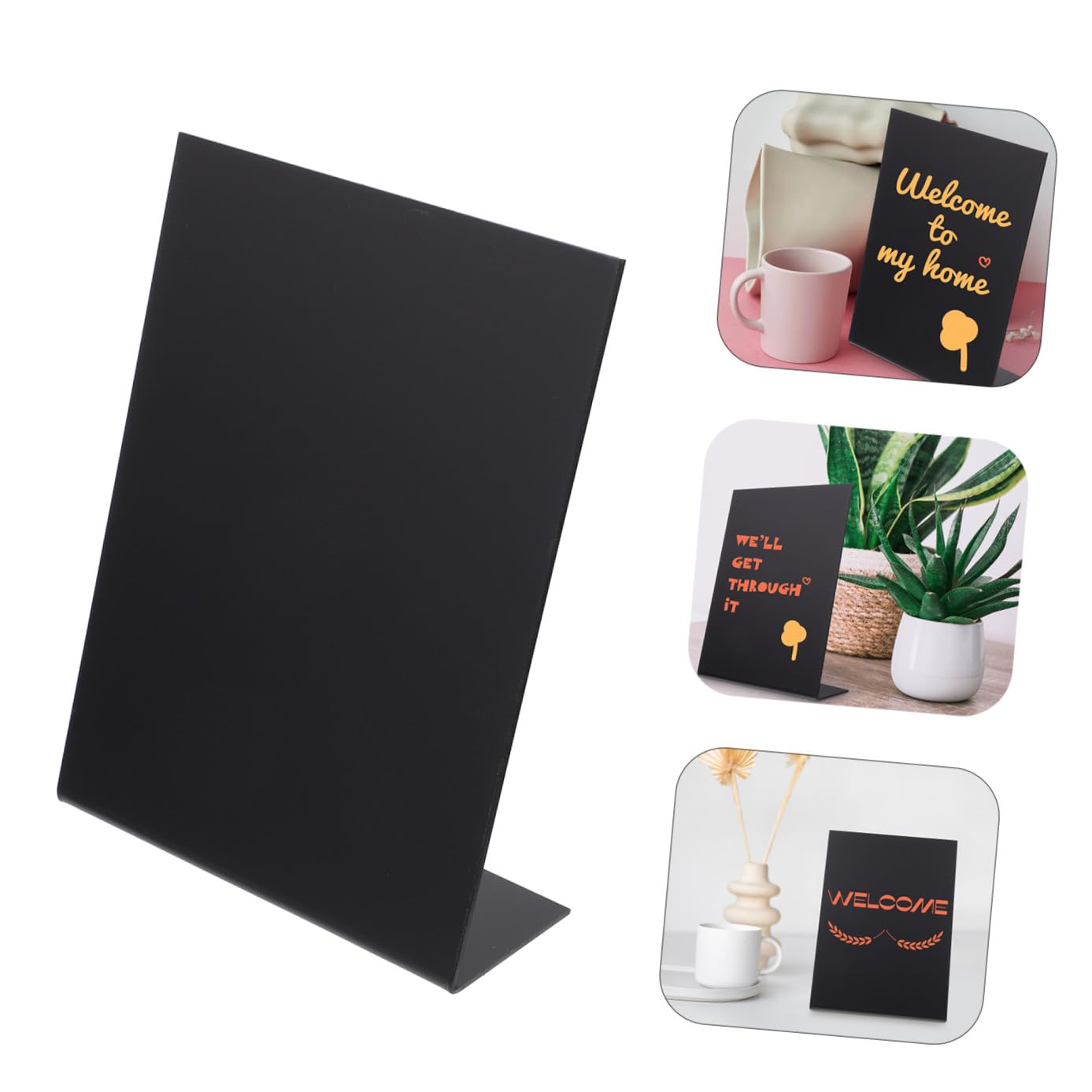 STOBOK 3stücke Kreidetafel Für Hochzeiten Und Partys Kleine Dekorative Nachrichtentafel Für Zuhause Einseitige Präsentation Kreatives Design Schwarz Für Tischdekoration