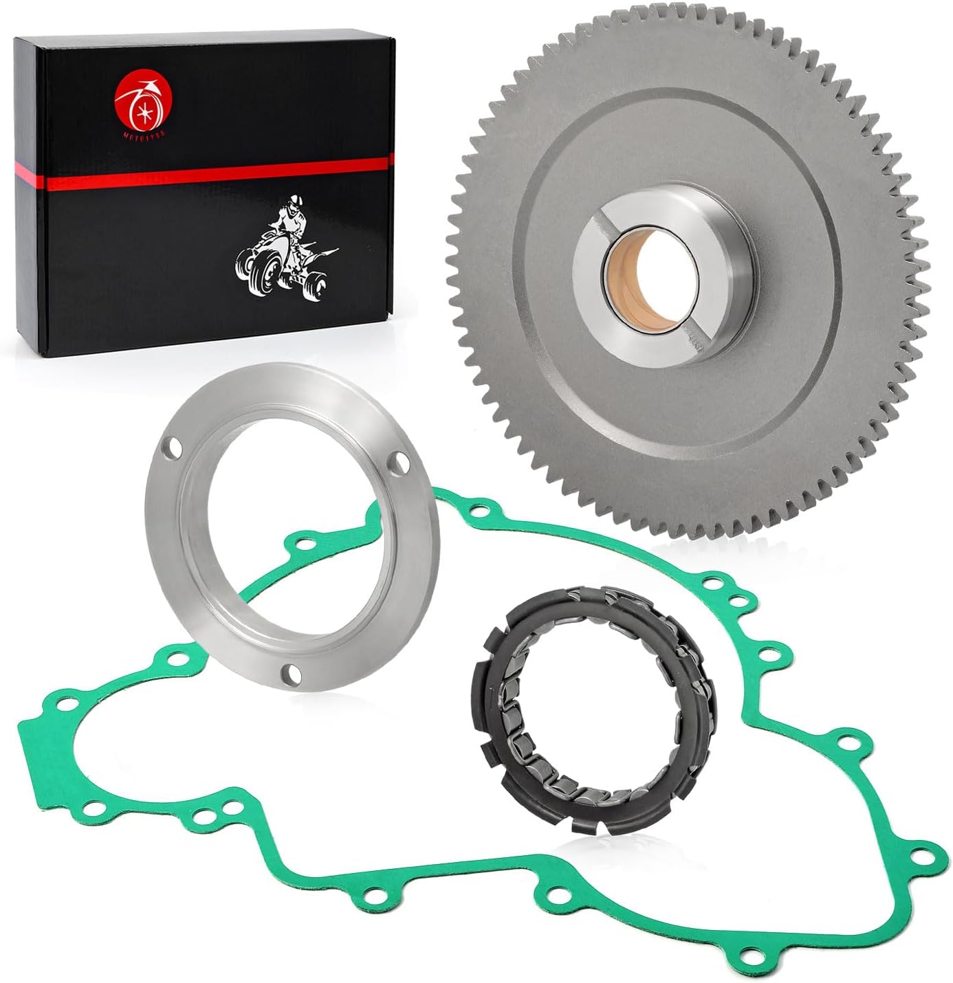 Starter Clutch kit One Way Bearing Idler Gear 76T W/Gasket For Polaris RZR Ranger General XP 4 S Pro Turbo Trail 900 1000 2015-2023 1205021 1204415 5814160