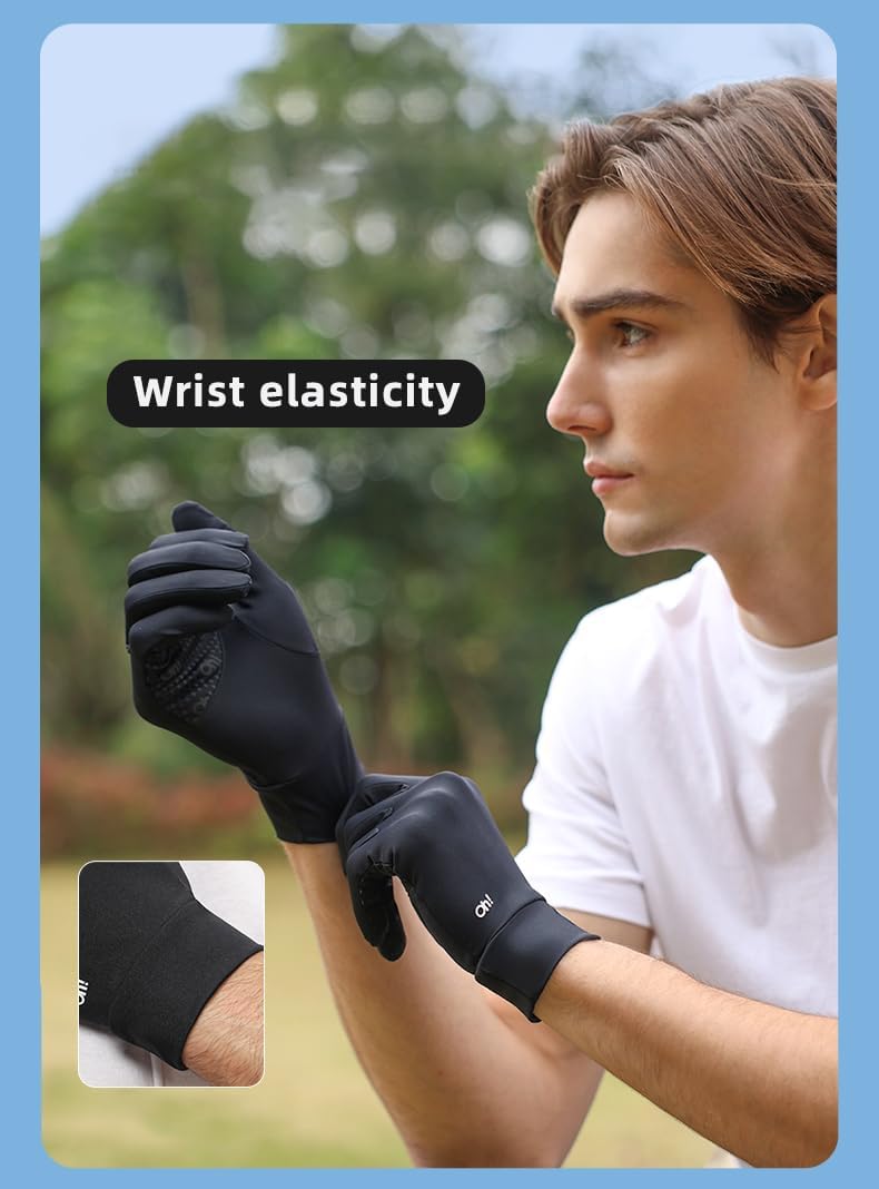 Men Women Cycling Gloves Touchscreen Full Finger Sun UV Protection UPF 50+ Summer Gloves for Driving Fishing SMM5M085T - Image 8