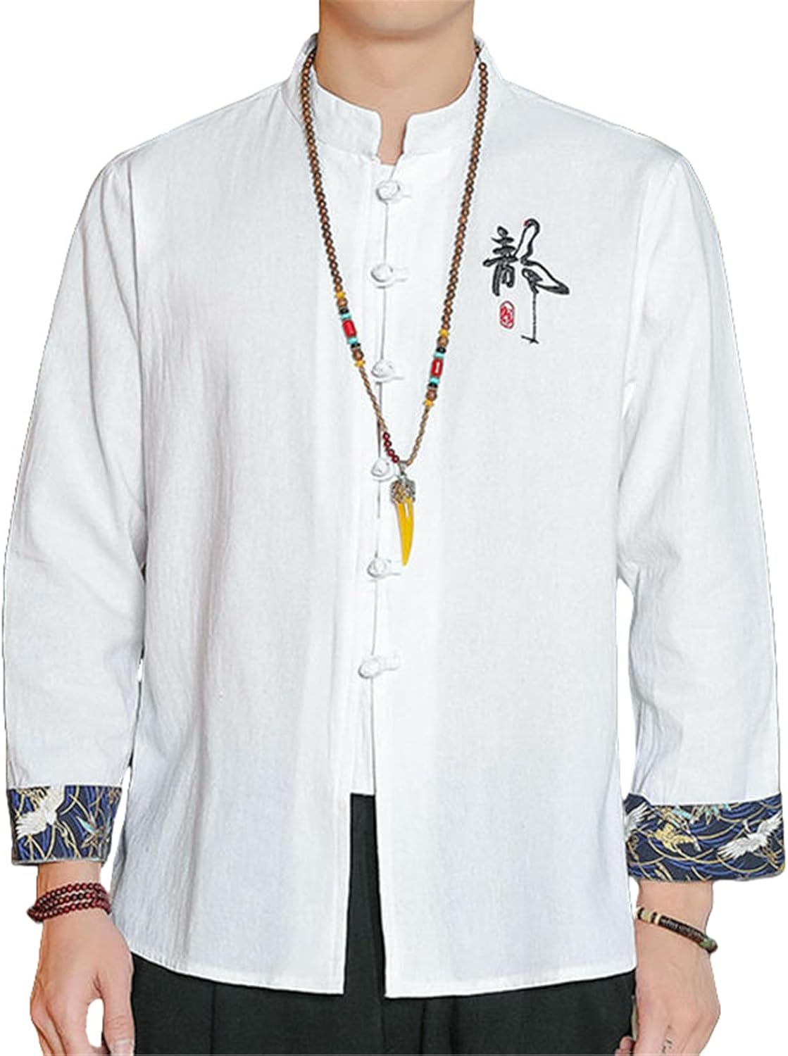 Men's Chinese Style Cotton Linen Traditional Layman Shirt
