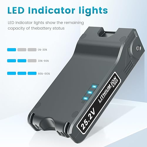 Miniatura 4 de XBAT200 25.2V 4000mAh Batería de litio de repuesto para Shark 25.2V XBA-T200 compatible con Shark ION Rocket IONFlex ION F80 IONFlex 2X IF200 IF250
