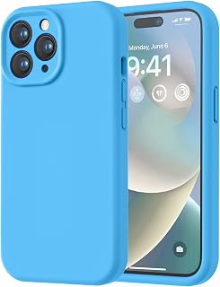 LOVE 3000 Designed for iPhone 14 Pro Case, Premium Silicone with [Soft Anti-Scratch Microfiber Lining] Shockproof Protective Phone Case for Men Women Girls 6.1", Blue