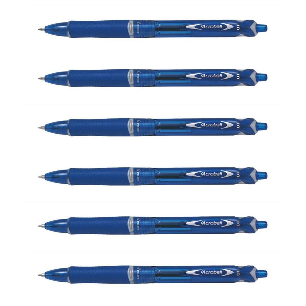 Pilot Acroball Begreen Ballpoint Pens Medium Nib Blue Pack of 6aa