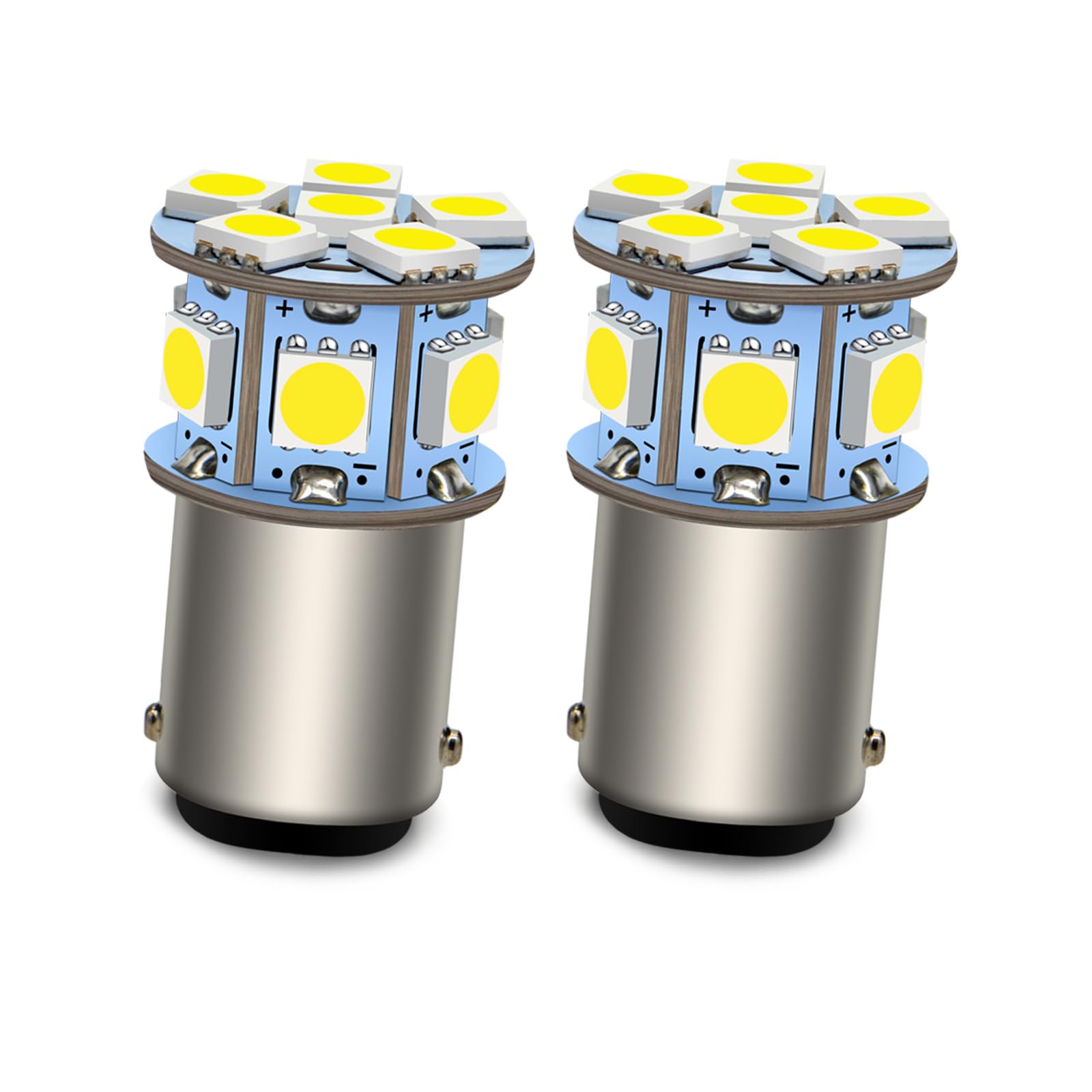 2 x BA15D 1142 1078 DC 24 V super jasne chipsety 5050 12SMD biała żarówka LED do światła cofania, światła kierunkowskazu, światło tylne