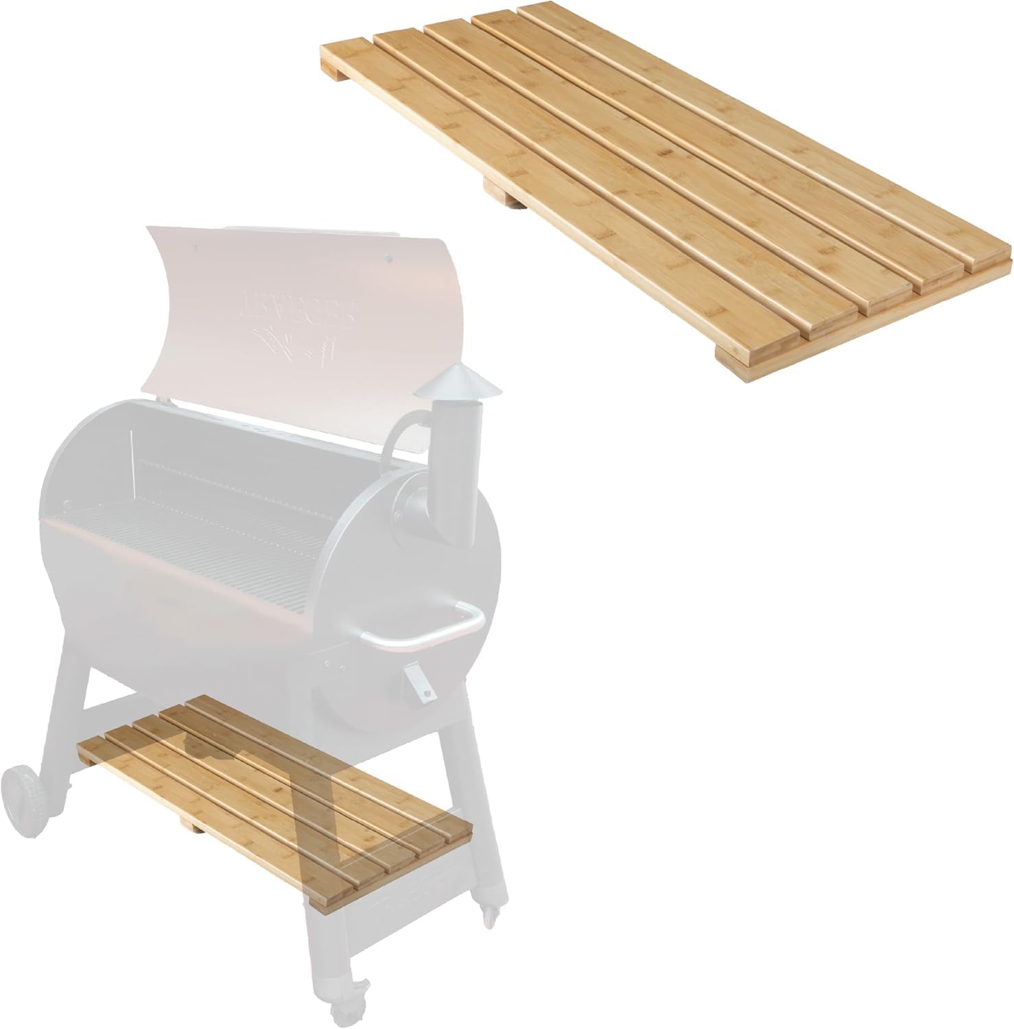 Iron Forge Tools Pellet Grill Storage Shelf Compatible with Traeger Pro 575 and Traeger Pro 22 Accessories - Black Powder Coated Steel Shelf for BBQ Pellet Storage Container