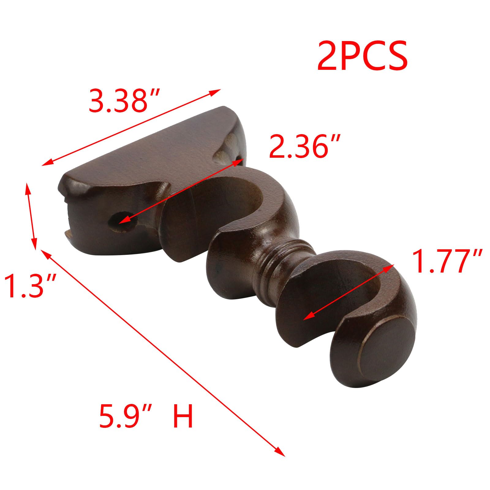 Lot De 2 Supports De Tringle à Rideaux Double Pour Tringles à Rideaux En Métal Robuste Blanc