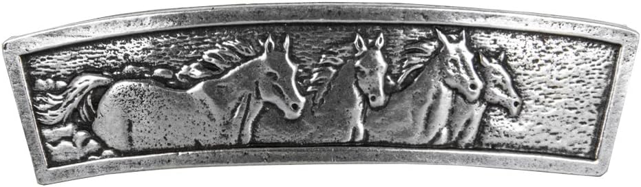 Oberon DesignHorses Hair Clip, Hand Crafted Metal Barrette Made in the USA with a Large 80mm Clip