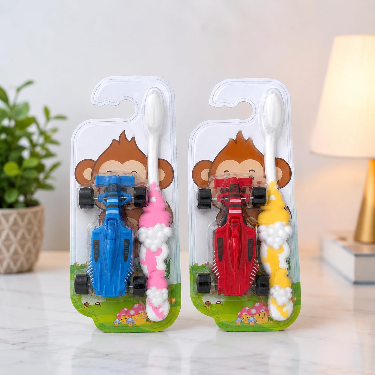 Ultra soft Toothbrush Toy Set – Soft Bristle Toothbrush with Toy | 2-in-1 Cartoon Brush for Boys & Girls | Fun Dental Care for 3+ Years | Multicolor pack of 2-image-31