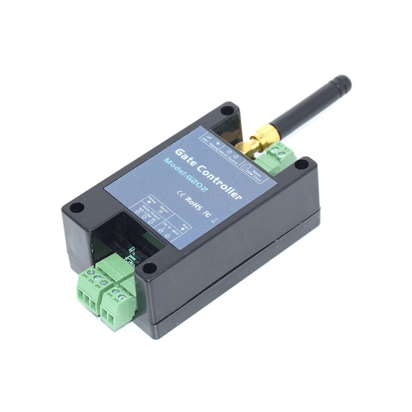 Abridor de Puerta corrediza abatible gsm for Garaje, 200 usuarios, Interruptor de relé, Control de Acceso Remoto, abridor de Puerta inalámbrico con Llamada Gratuita(2 G Long Ant Adapter)