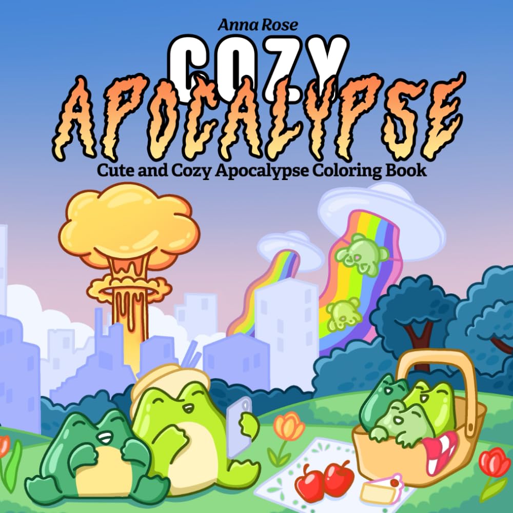 Cozy Apocalypse Coloring Book: Cute and Funny Apocalyptic Coloring Pages for Adults, Kids and Teens (Cute and Cozy Apocalypse Coloring Book)