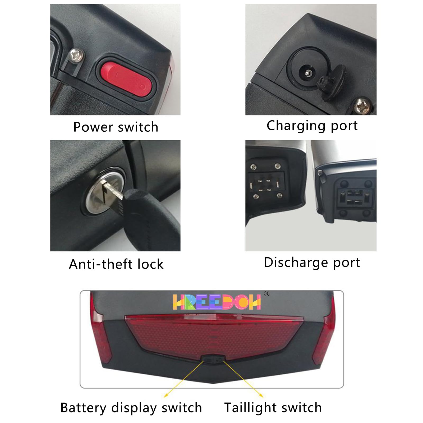 Akumulator do roweru elektrycznego 36 V 10 Ah 13 Ah Akumulator litowo-jonowy 48 V 10 Ah Akumulator litowy do silnika 350 W 450 W 500 W z ładowarką