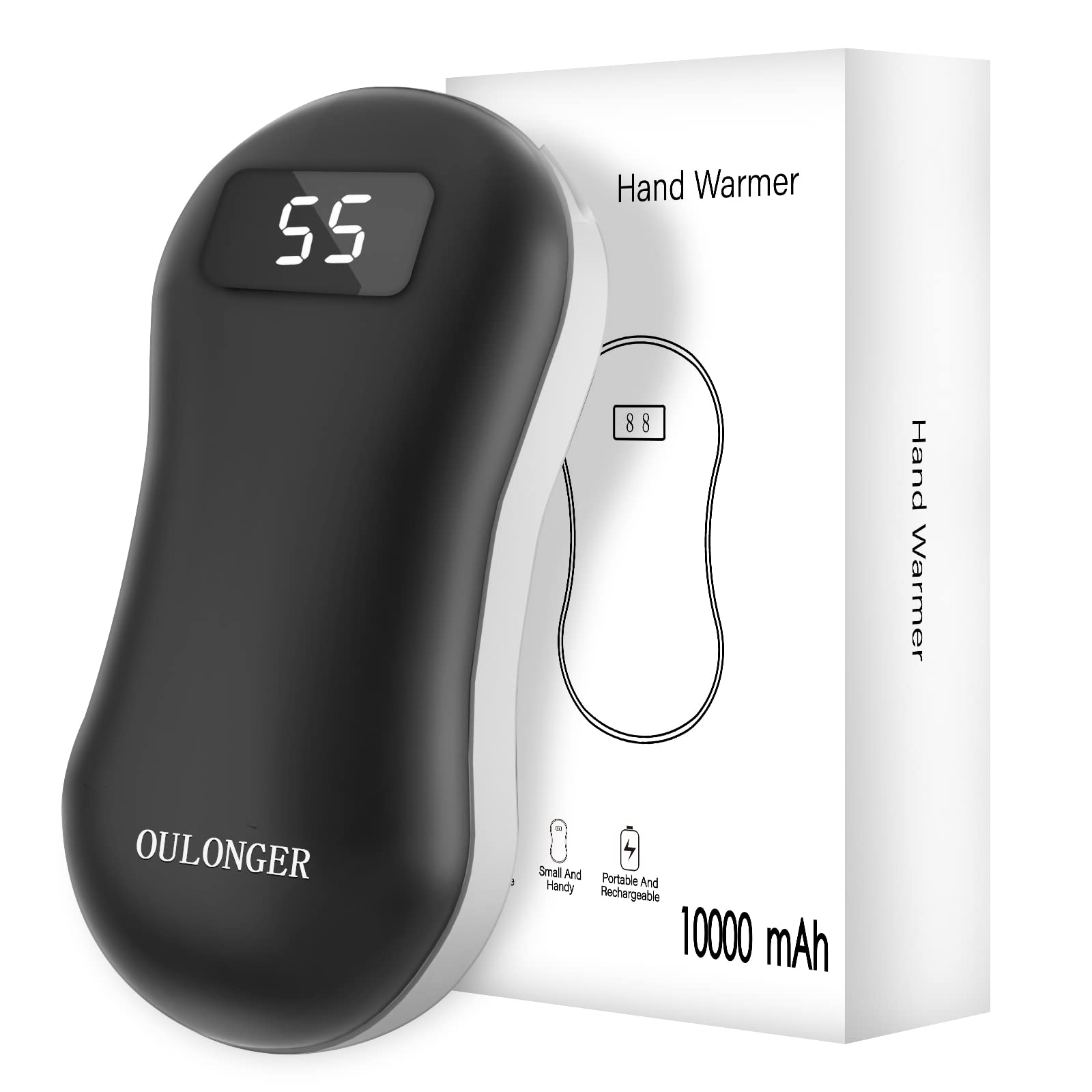 10000mAh Hand Warmers Rechargeable 15hrs Long Lasting Gifts for Men Women Dad Husband Girls Boyfriden Pocket Body Warmer for Outdoor Sports