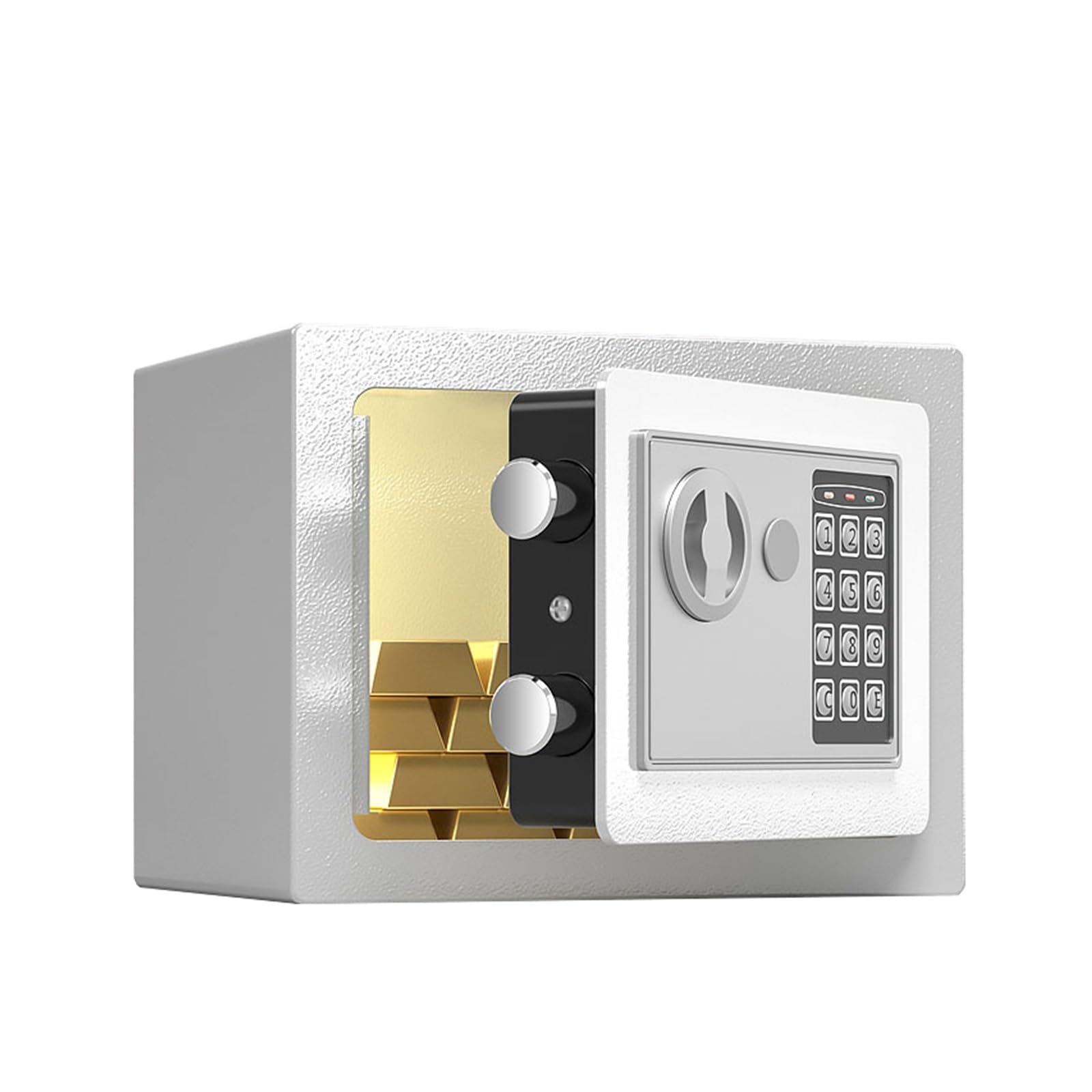Coffre-fort Bureau Commercial Fichier Confidentiel Mini Coffre-fort Clé Mot De Passe Double Assurance Anti-vol Coffre-fort À Domicile Coffre-fort Incendie(A style White)