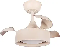 VENTILADOR DE TETO ALISEU RETRÁTIL TULIPA BRANCO BIVOLT COM CONTROLE REMOTO