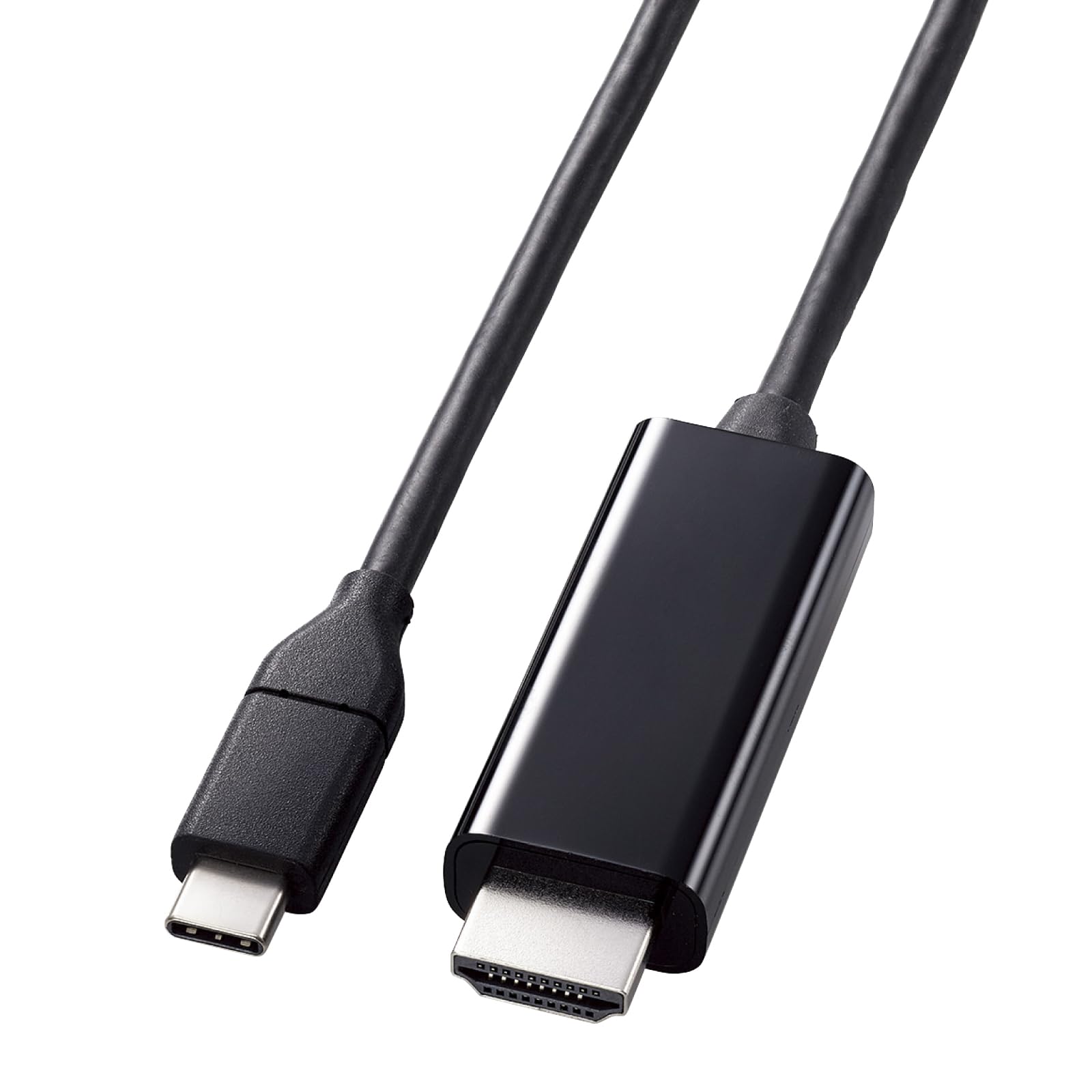 エレコム エレコム usb c - HDMI 変換ケーブル 2m やわらか 4K/60Hz マルチディスプレイ・ミラーリング対応 【iPhone/Google Pixel/Xperia/Galaxy/iPad/Surface などに対応】 ブラック ECMPA-CHDMIY2B2