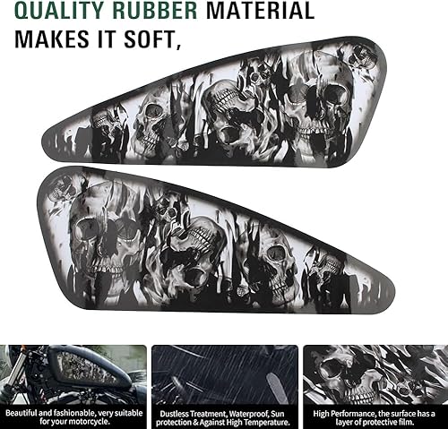 Miniatura 5 de Newsmarts Protector de tanque de motocicleta para motocicleta, protector de tanque de gasolina, protector de adhesivo de tanque de motocicleta 3D,