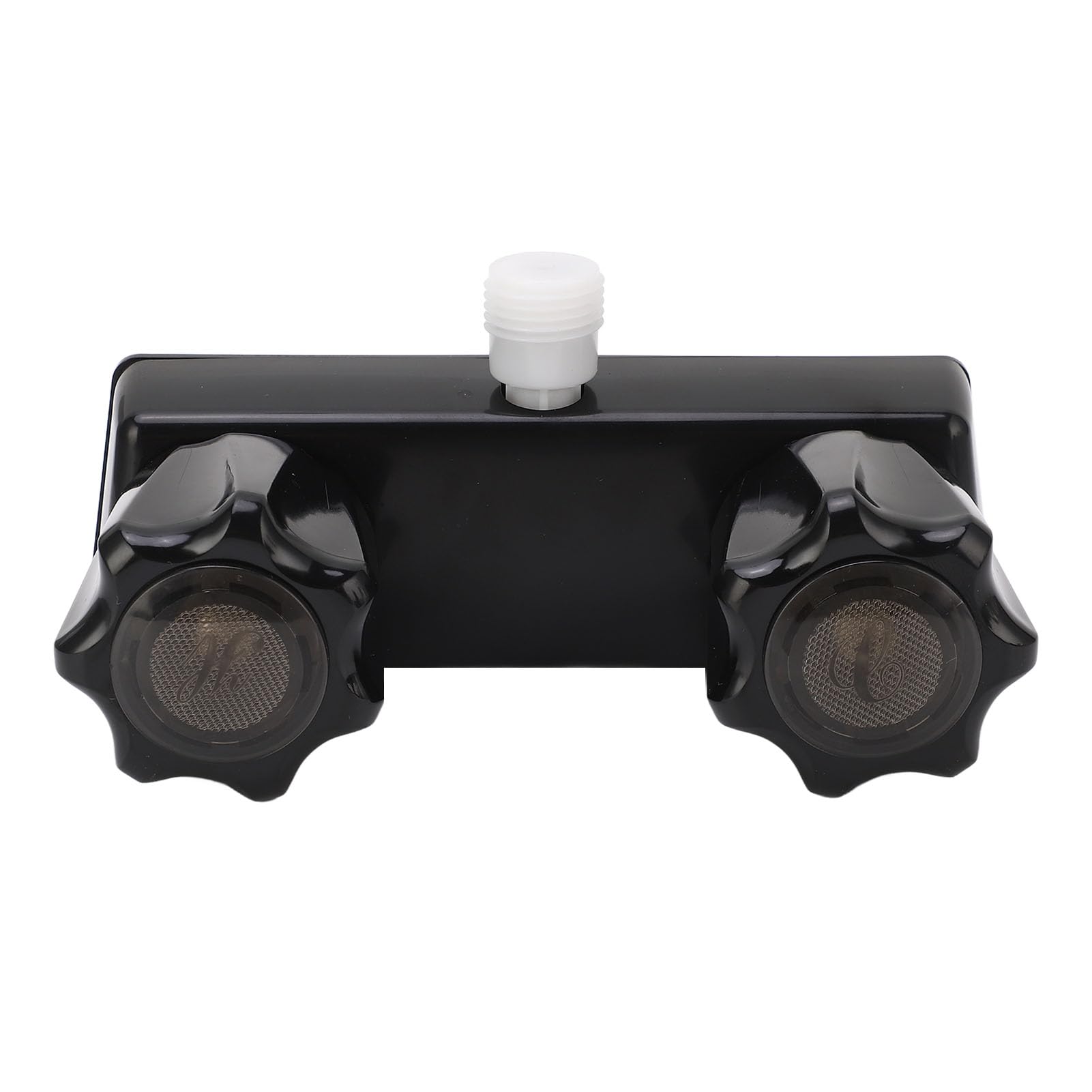 RV Rubinetto Doccia, RV Rubinetto Doccia Valvola Deviatore Doccia Valvola Miscelatrice Controllo con 2 Manopole Ruota Per (Nero)