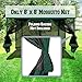 BenefitUSA Replacement Mosquito Netting for 8' x 8' Gazebo, Zippered Mesh Sidewalls Only, Pack of 4 (8' L X 6' W for 8' x 8' Gazebo, Green)