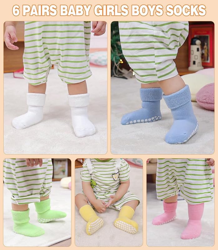 Image of CHACKO Kids Cotton Socks | Soft, Breathable & Anti-Skid Warm Socks for Boys & Girls (Pack of 1, Ages 1-12 Years)