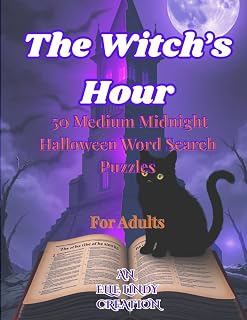 The Witch's Hour Medium Word Search: 50 Midnight Halloween Puzzles for Adults (Kindle Scribe Only)