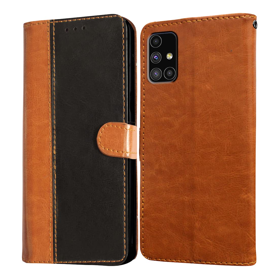 Amazon Brand- Solimo Flip for Samsung Galaxy M51 (Leather_CamelBlack) (B0BHV4FW3X) Amazon Price History, Amazon Price Tracker