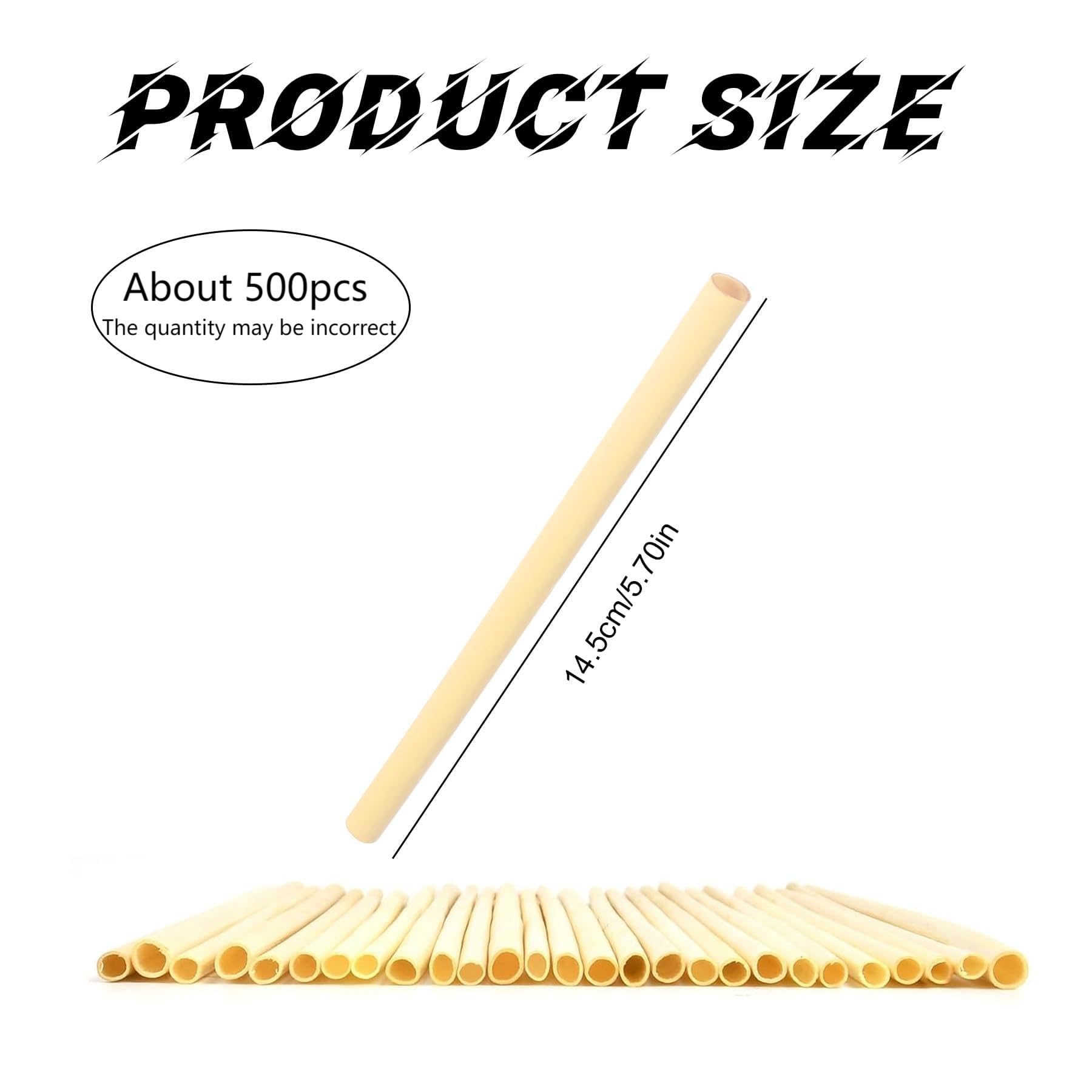 500 Piezas Tubos Nidos para Hotel de Insectos, Hotel de Insectos,14,5cm Pajitas de Trigo, Diámetro 2,5-5 mm, para Material de Relleno para Abejas Silvestres, Casa para Abejas