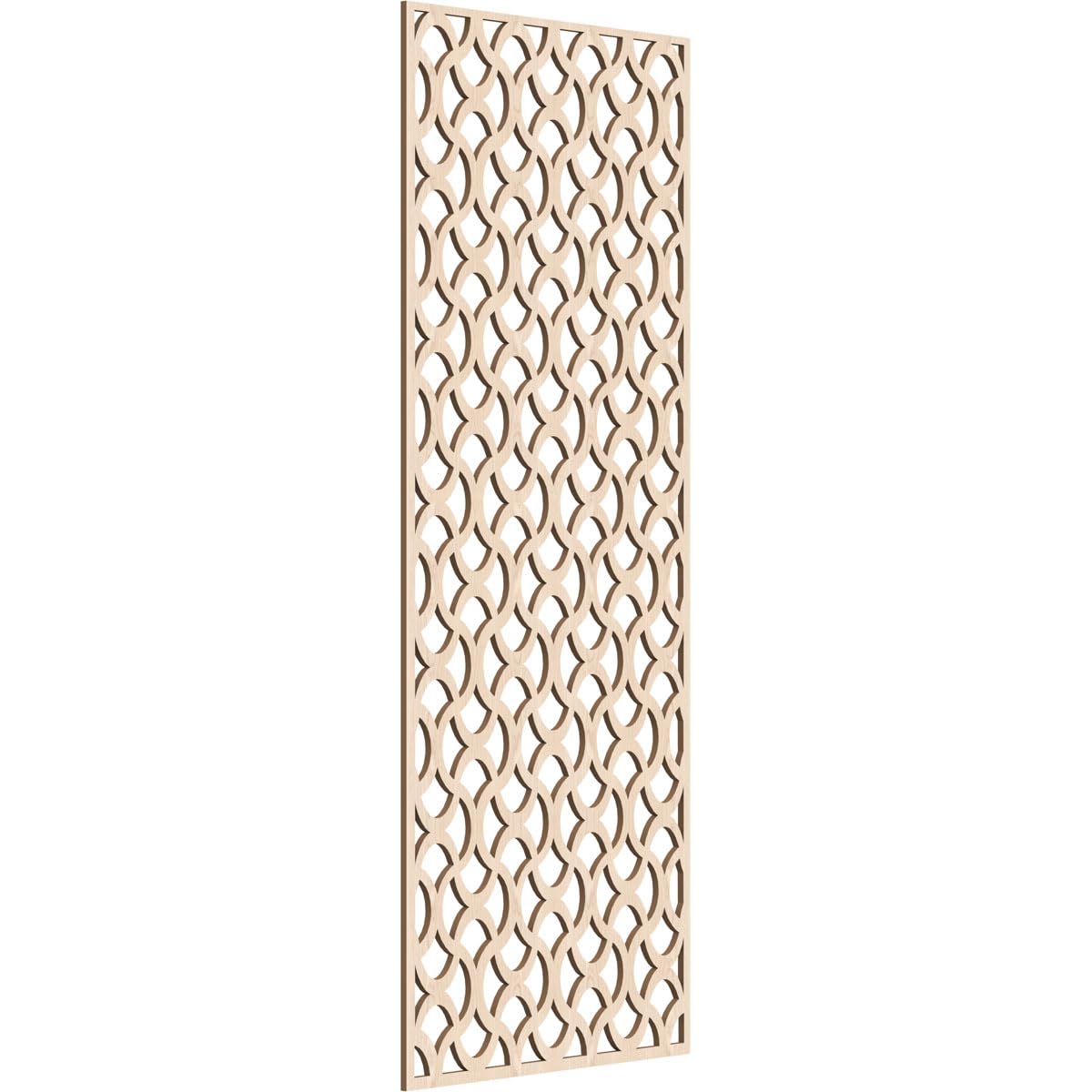 Resort Decorative Pierced Fretwork Wood Wall Panels, 19 3/8"W x 49 3/8"H x 1/4"T, Red Oak