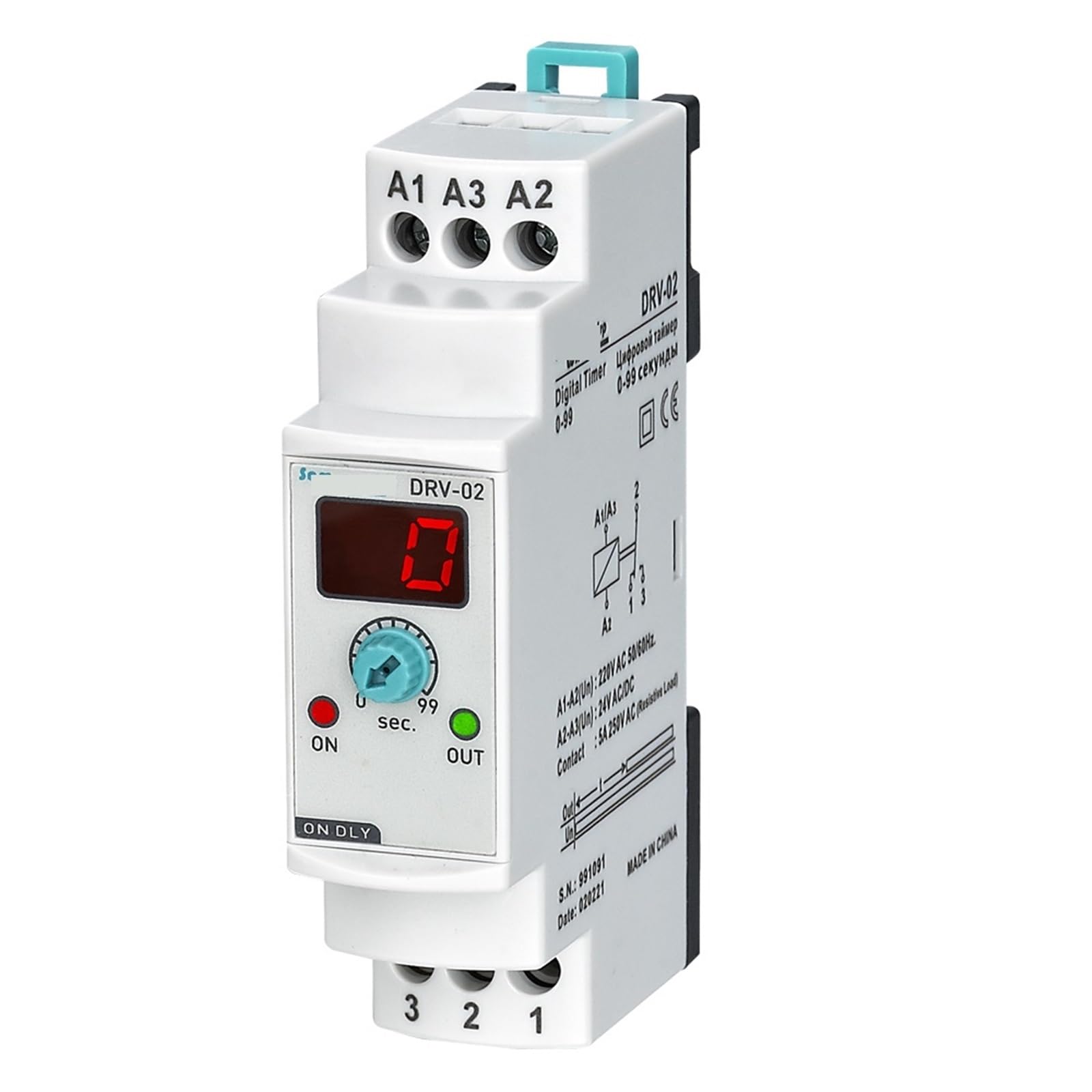 Evite arranques simultáneos con el relé de tiempo de retardo digital 110VAC modelo DRV-02