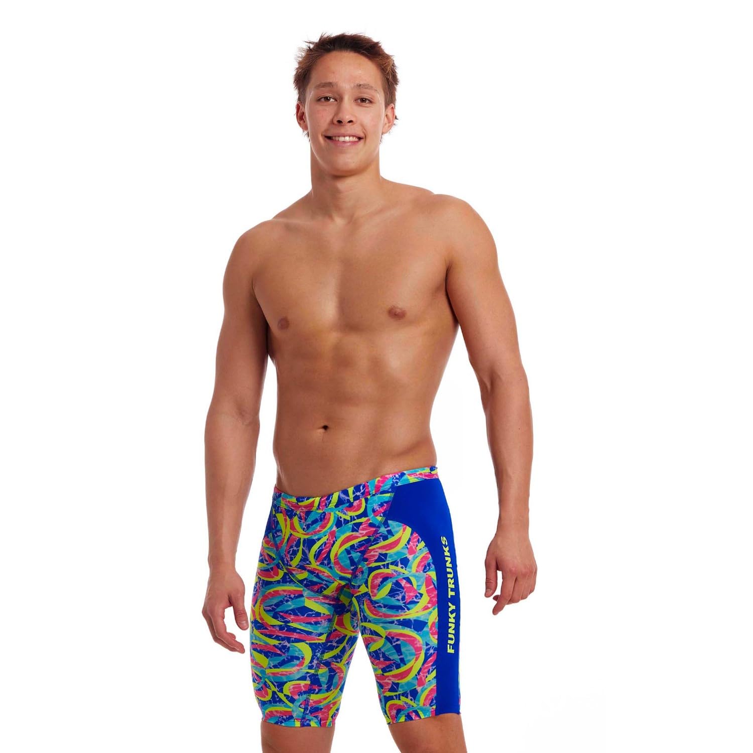 Funky Trunks Choppy Waters - Jammer Natation - Taille Maillot de Bain - M