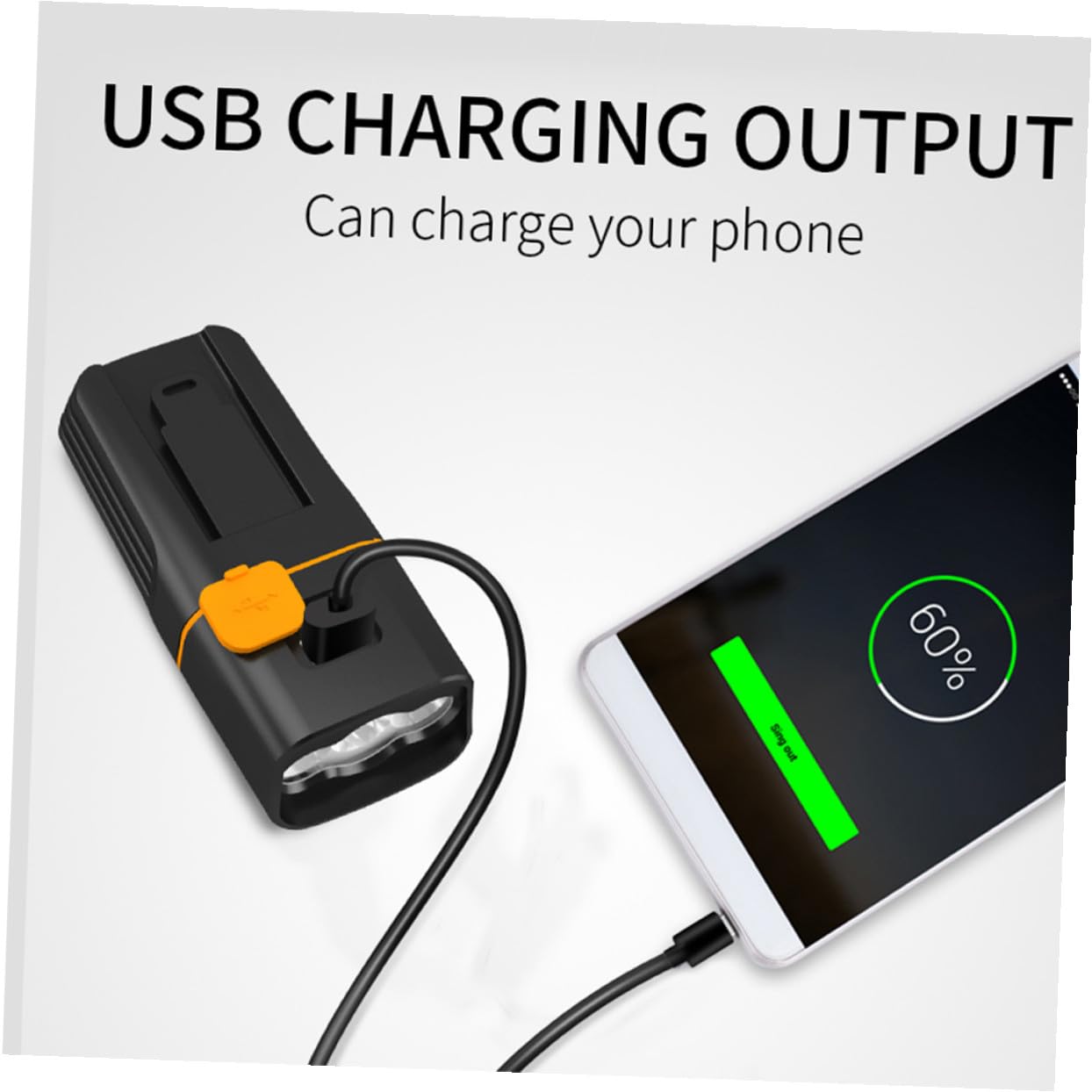 SUPVOX Luce per Bicicletta USB Ricaricabile 2400mah Certificazione Ipx5 Resistente all'Acqua, Set LED Potente e Facile da Installare per Guida Notturna Sicura