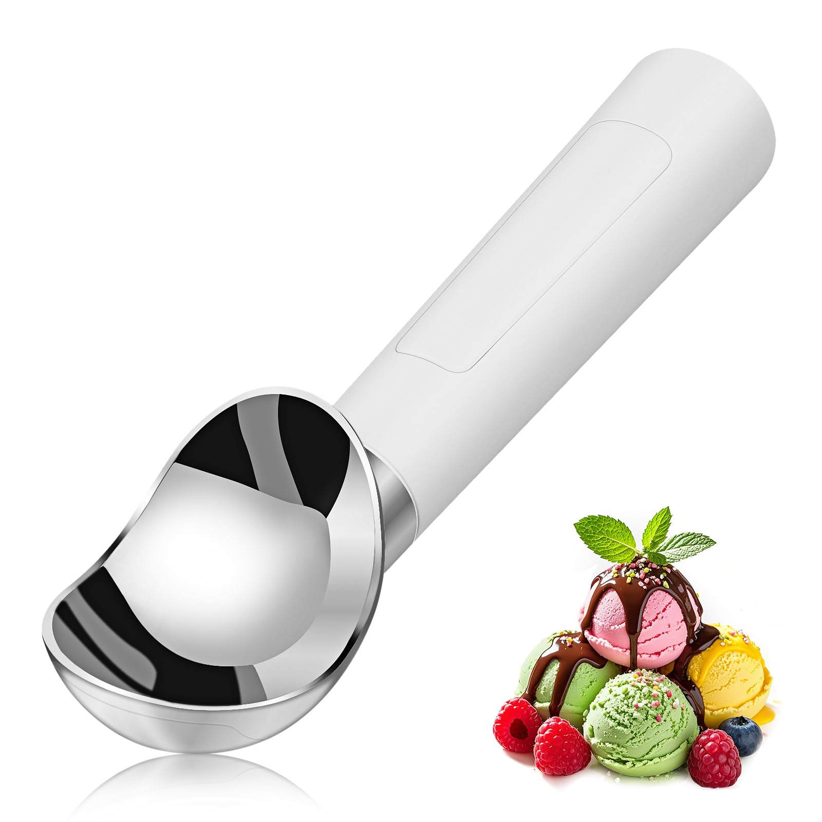 Rechargeable Heated Ice Cream Scoop - Self-Warming Spoon With LED Display, Electric Scooper For Hard Ice Cream - View #9