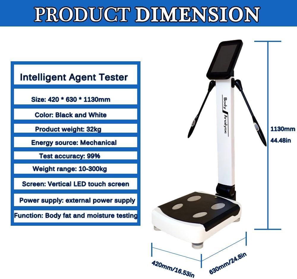 Comprehensive Intelligent Human Body Analysis Can Instrumen Measure Multiple Health Data Such As Weight, Body Fat,Water Content and Protein