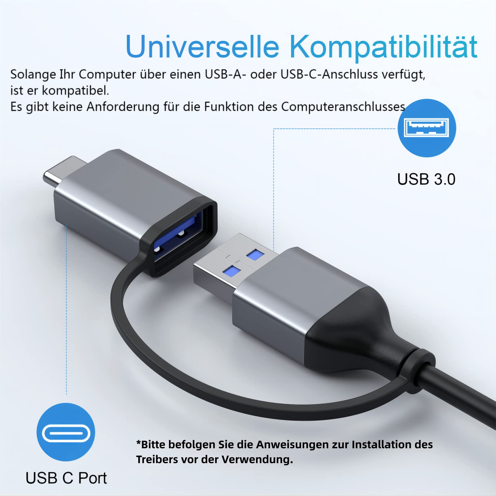 Koncentrator USB C 2 HDMI, USB A na Dual HDMI, stacja dokująca USB C 2 HDMI, 3 USB 2.0, podwójny monitor, rozdzielacz HDMI, kompatybilny z MacBook Pro/Air/M1/M2, koncentrator USB A, kompatybilny z Dell / HP