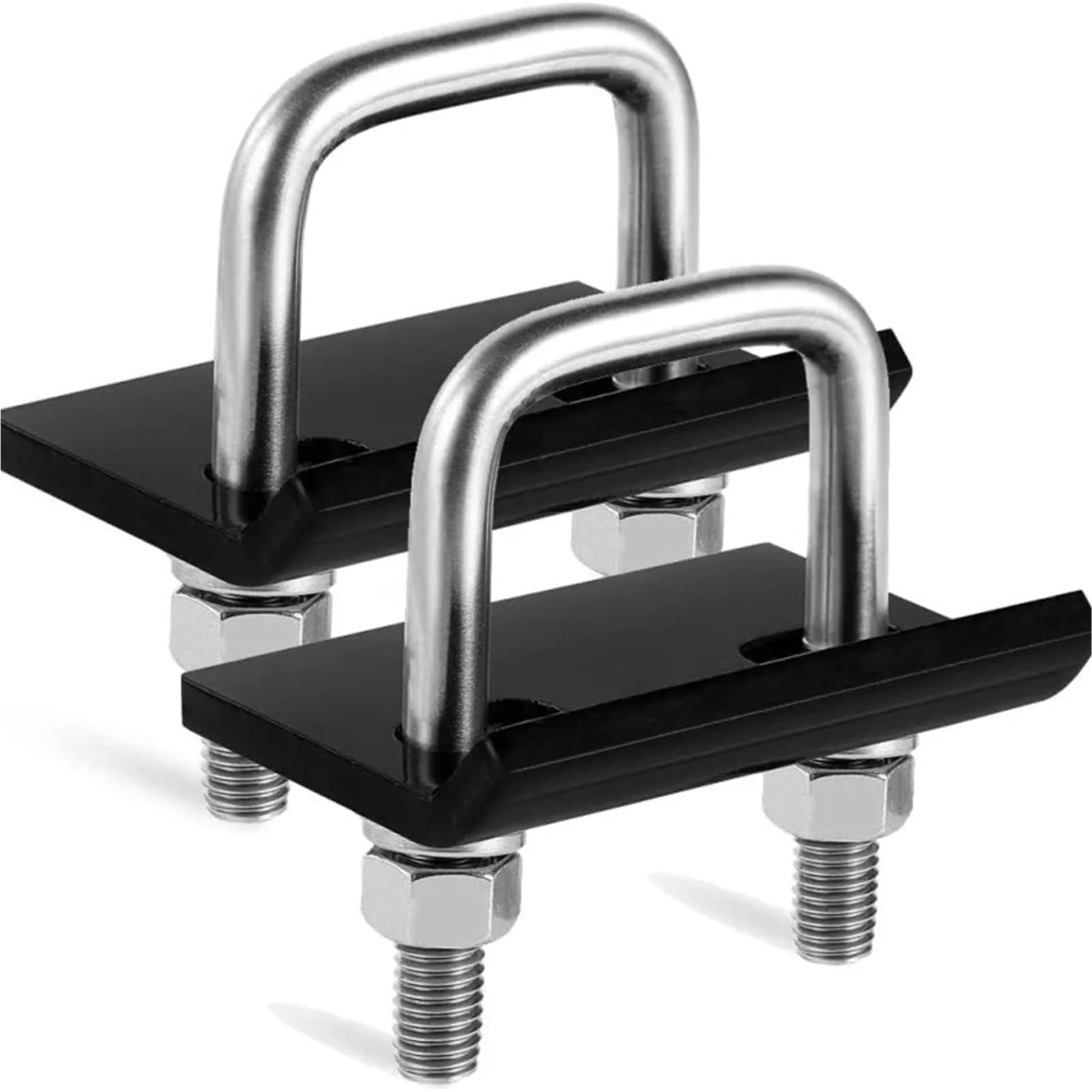 Adaptador de Enganche Universal U-Bolt Remolque Enganche Estabilizador Bloqueo Anti Sonajero Anti Oscilación Abrazadera para Camiones Soporte Remolque(2 Set)