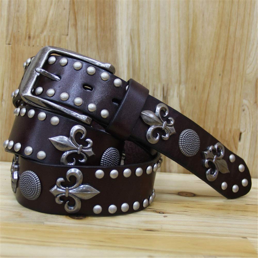 Amazon.co.jp: スタッズベルト メンズ 革 スタッズ ベルト レザー