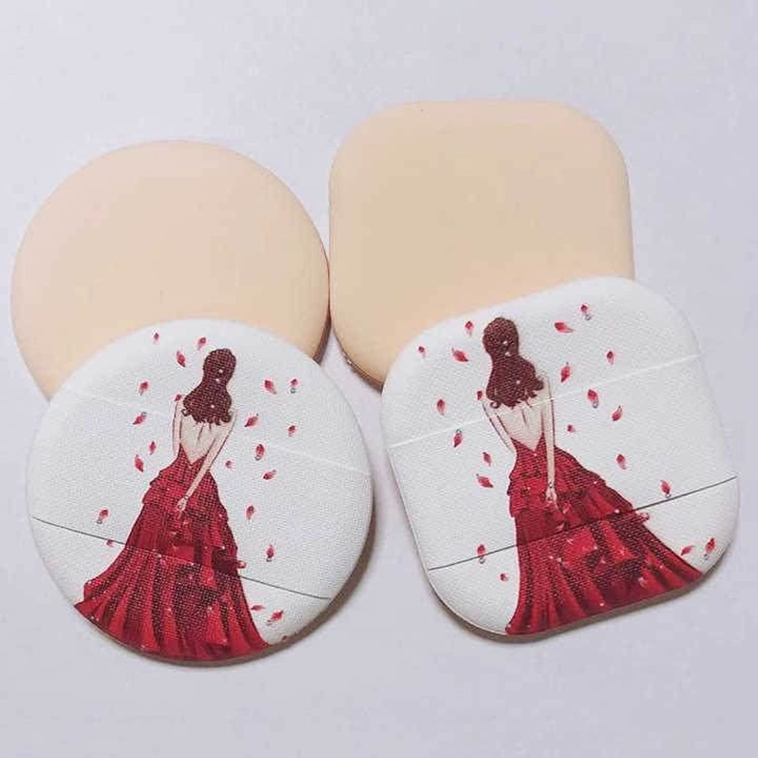 2 pieces soft makeup puff pure cotton powder puff cosmetic foundation sponge mineral powder wet & dry makeup tool