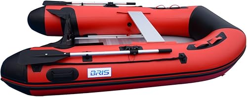 Miniatura 8 de BRIS Bote inflable de 8.8 pies de barco pontón de pesca tierno con piso de aluminio