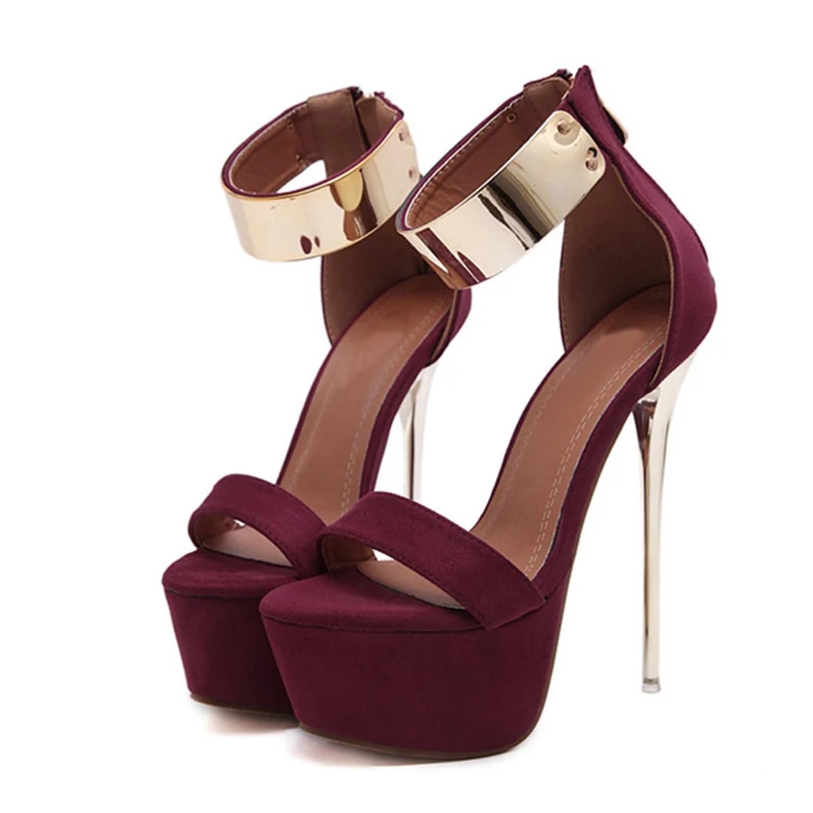 Sandales à talons hauts et brides pour soirée chic en petite pointure 34