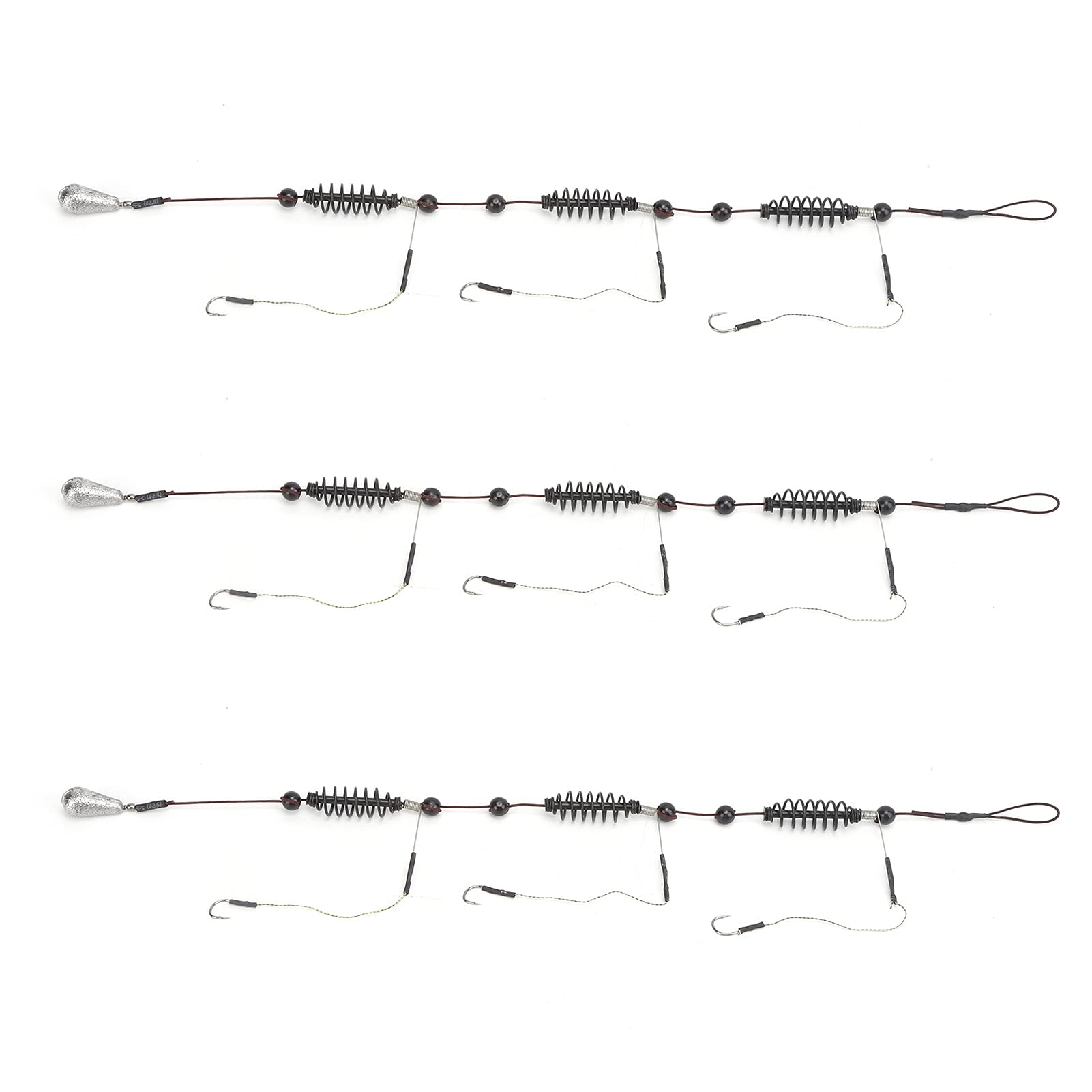 Jaula para señuelos de Pesca con 3 anzuelos, 3 unids/Set, Cesta de Trampa para Peces con señuelos Artificiales, Aparejos de Pesca para Pesca en el mar